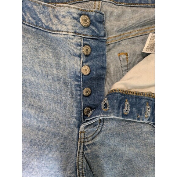 Old Navy High Rise Straight OG Button Fly Jeans sz 20 Short Medium Wash Stretch - Picture 8 of 9